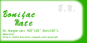 bonifac mate business card